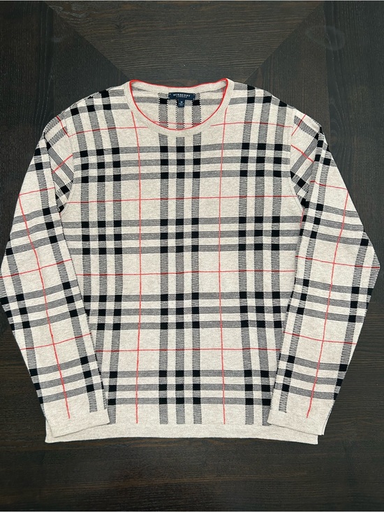 Burberry Other - BURBERRY LONDON NOVA CHECK SWEATER 100% COTTON VTG